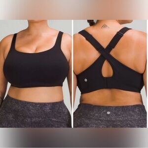 Lululemon All Powered Up Bra Black Size 38G Medium Support Athleisure Activewear